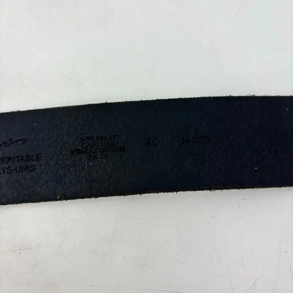 Eddie Bauer Mens Belt Size 40 USA Black Genuine Leather Streetwear